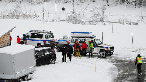 Polizei und Bergwacht vor Ort am Kehlstein.
