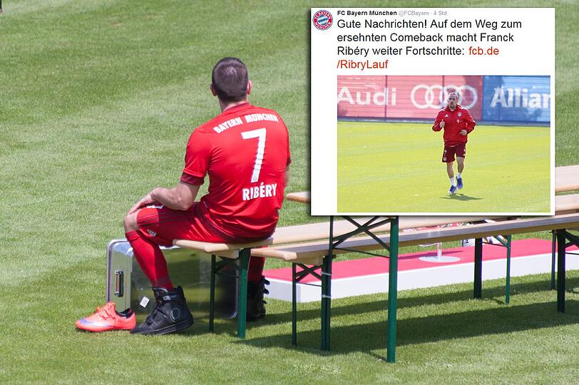Drehte am Donnerstag die ersten Laufrunden auf dem Rasen: Franck Ribéry