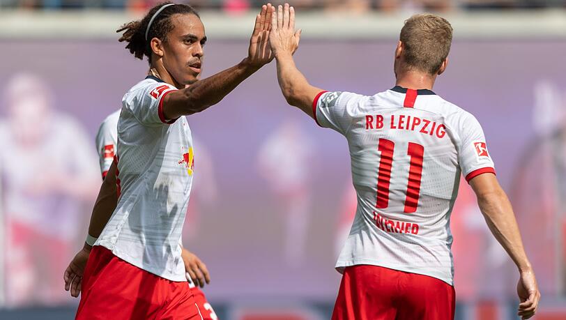 RB-Offensivpower: Yussuf Poulsen und Timo Werner. RB-Offensivpower: Yussuf Poulsen und Timo Werner.