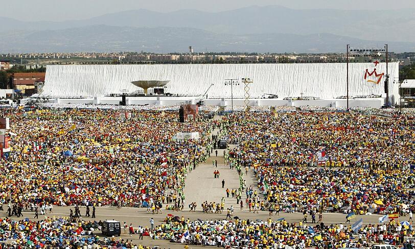 Mehr als eine Million Gläubige kamen zum Abschluss des Weltjugendtages. Die Bilder von der Messe mit Papst Benedikt XVI.