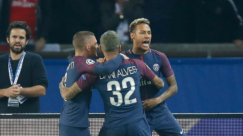 Über 400 Millionen Euro auf einem Foto (v.r.): Neymar und Kylian Mbappé, hier mit Dani Alves.