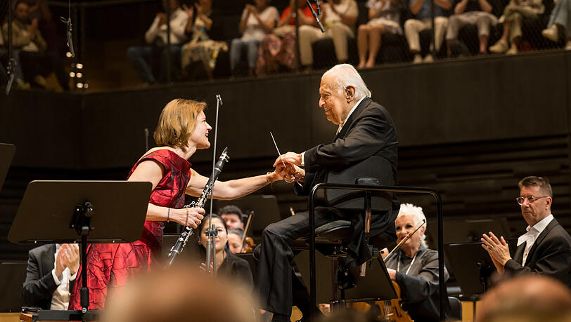 Alexandra Gruber mit Zubin Mehta.