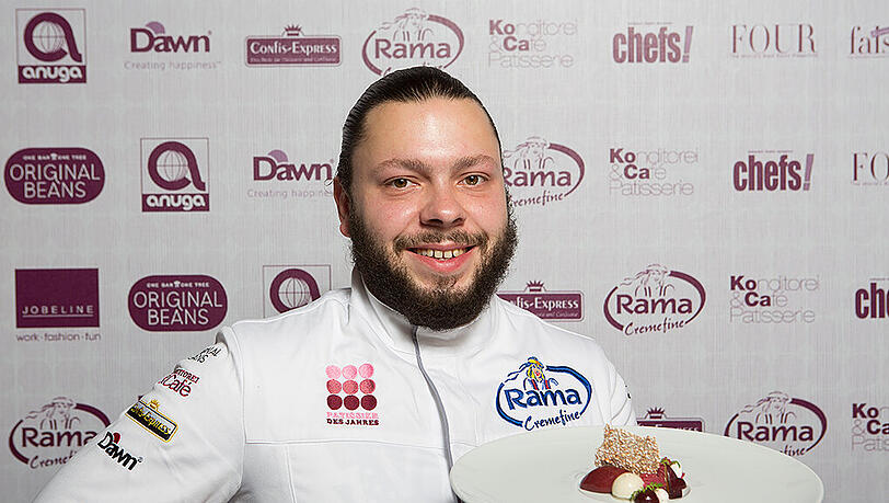 Zuckerbäcker Enrico Christ. Mit dieser hübschen Komposition holte er den Titel. Zuckerbäcker Enrico Christ. Mit dieser hübschen Komposition holte er den Titel.