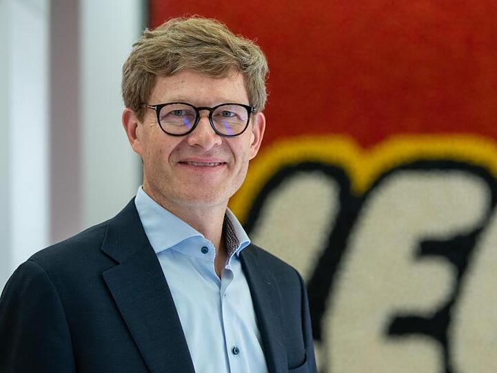 Niels B. Christiansen, Geschäftsführer des dänischen Spielzeugherstellers Lego, auf der Spielwarenmesse 2020.
