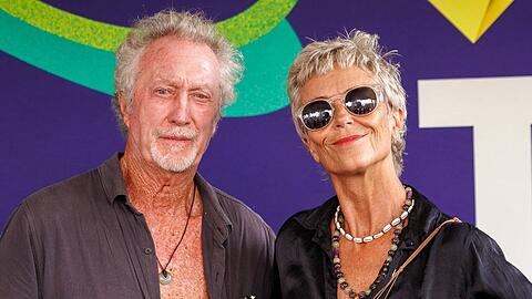 Rachel Ward - hier im Februar mit ihrem Ehemann Bryan Brown in Sydney.
