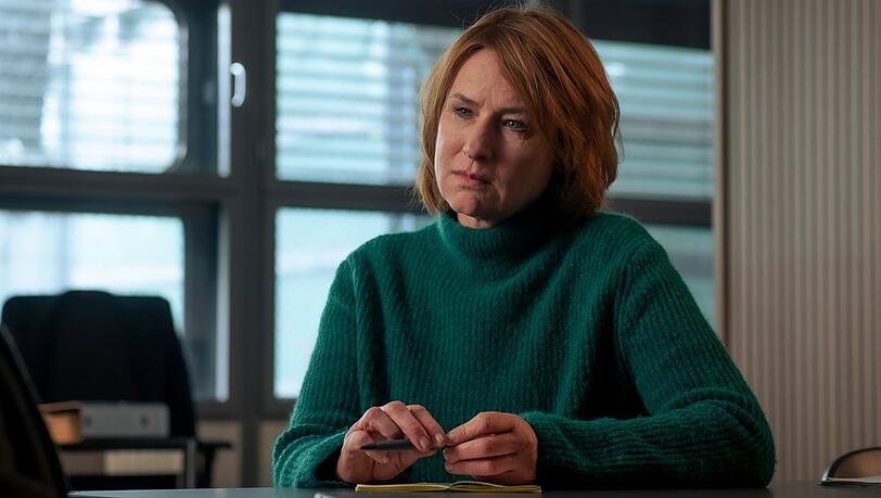 Corinna Harfouch in "Tatort: Vier Leben" im Februar 2025. Corinna Harfouch in "Tatort: Vier Leben" im Februar 2025.