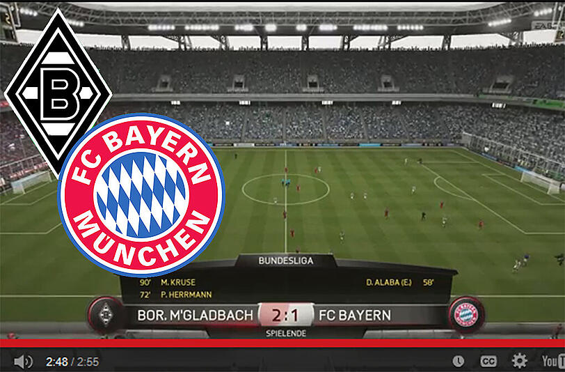 Gladbach schlägt den FCB - zumindest bei FIFA 15