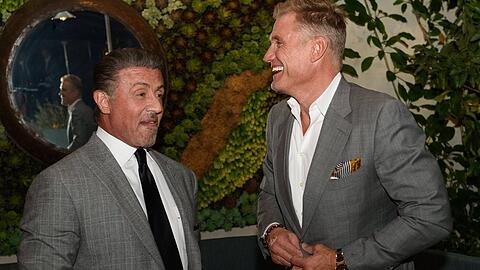 Gute Kumpels: Sylvester Stallone (l.) und Dolph Lundgren (hier 2016).