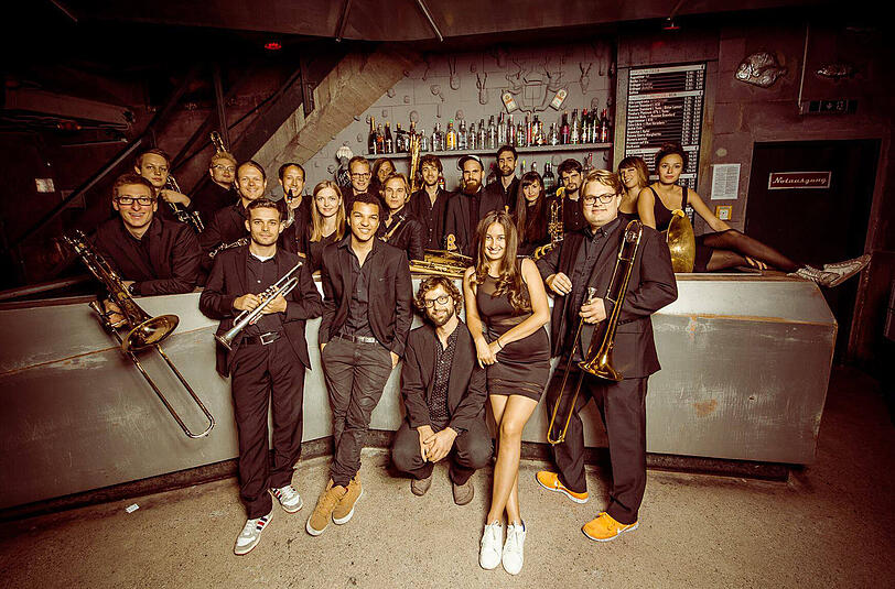 Die Jazzrausch Big Band treten heute Abend im Cord Club auf.