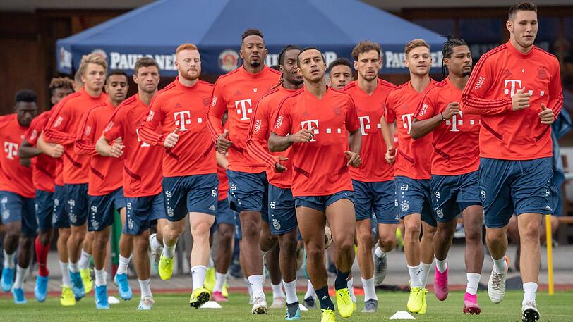 Die Spieler des FC Bayern beim letzten Training am Tegernsee.