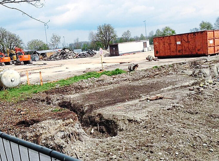 Ein Bild von der zweiten Grabung auf dem Gelände in Allach.