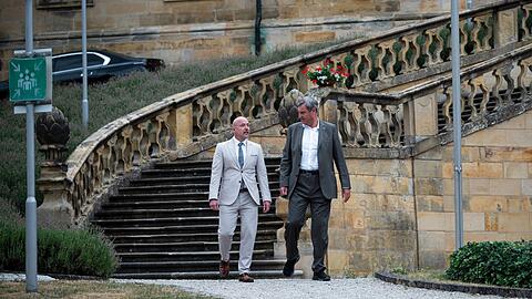 Bayerns Ministerpr&auml;sident Markus S&ouml;der (rechts) und CSU-Landesgruppenchef Alexander Hoffmann wollen Versch&auml;rfungen bei der Fahndung nach Islamisten.