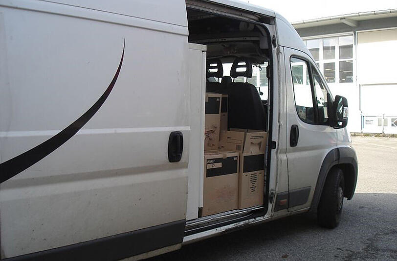 In diesem weißen Kastenwagen wurde das Rauschgift transportiert.