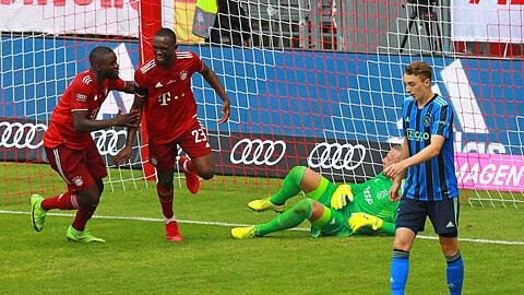 Französischer Abwehrriegel: Dayot Upamecano (l./Gold) und Tanguy Nianzou (Silber) haben in der Vorbereitung besonders überzeugt.