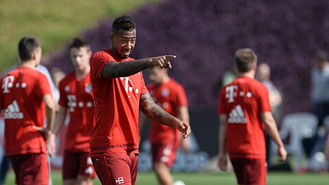 Auf dem Platz scheint sich Jerome Boateng auch bei schweißtreibenden Temperaturen bestens zu amüsieren.