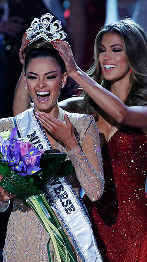 Die Südafrikanerin Demi-Leigh Nel-Peters bei der Krönung zur "Miss Universe".