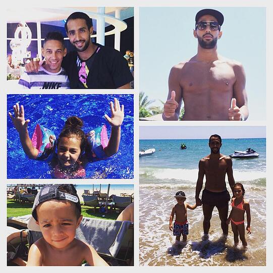 Der marokkanischer Nationalspieler genießt aber auch den Urlaub mit seiner Familie.