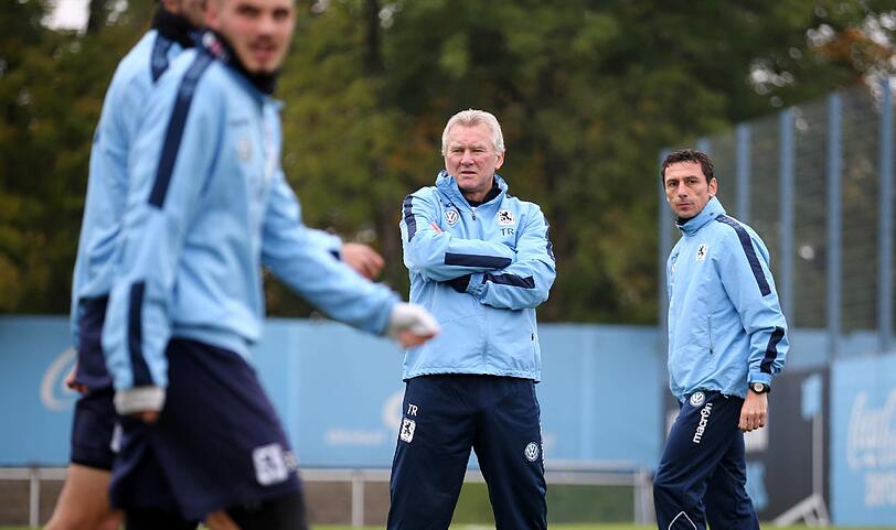 Das erste Training mit dem neuen Co-Trainer Sven Kmetsch.