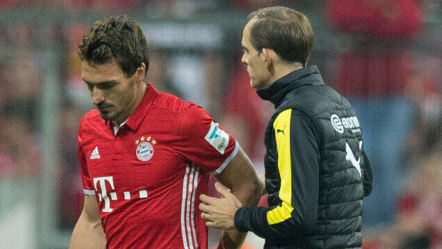 Ein Jahr ist das her: Am 8. April 2017 besiegte der FC Bayern mit Innenverteidiger Mats Hummels (links) Borussia Dortmund mit Trainer Thomas Tuchel im Bundesliga-Heimspiel mit 4:1.