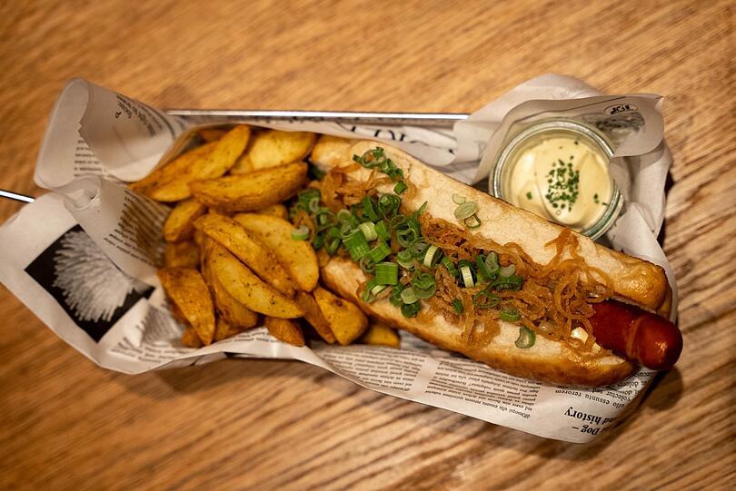 Das gibt's nicht überall: bayerischen Hot Dog.