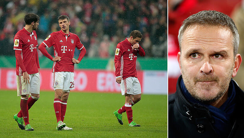 "Ich glaube, in der Meisterschaft wird es im nächsten Jahr richtig schwer für die Bayern", sagt Dietmar Hamann über die Mannschaft um Javi Martínez, Thomas Müller, Philipp Lahm und David Alaba (v.l.).