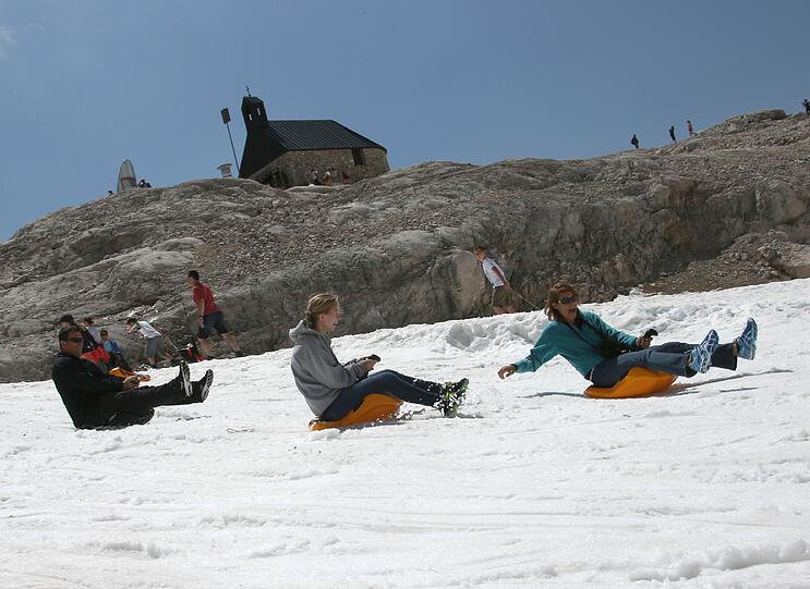 Sommerwetter auf der Zugspitze- die Bilder