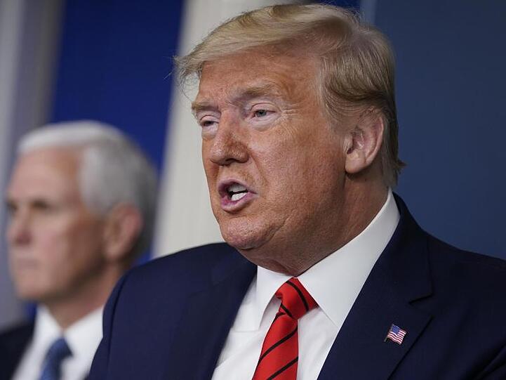 Donald Trump während einer Pressekonferenz im Weißen Haus.