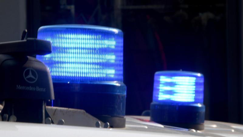 Blaulichter sind auf den Dächern von Polizeifahrzeugen zu sehen. Foto: Carsten Rehder/Archiv