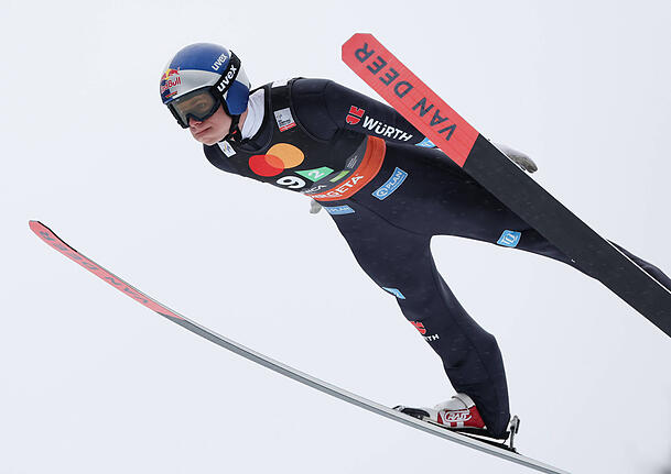 Skispringer Andreas Wellinger in der Luft. Skispringer Andreas Wellinger in der Luft.