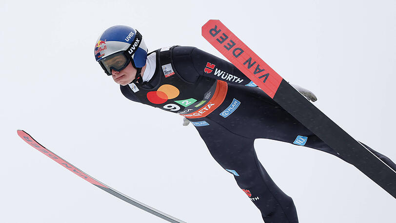 Skispringer Andreas Wellinger in der Luft. Skispringer Andreas Wellinger in der Luft.
