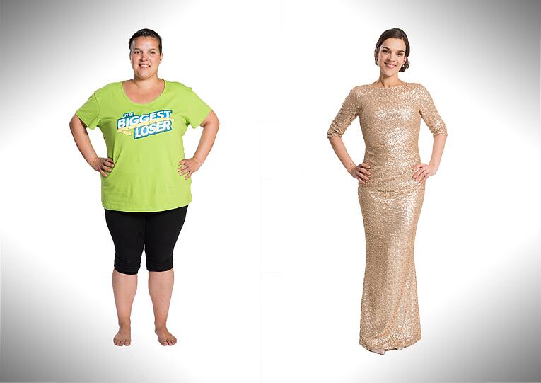 Vorher vs. nachher: Erzieherin Alexandra hat 103,4 Kilo gewogen. Jetzt wiegt sie 50,2 Kilo.