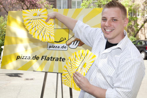 Der Nürnberger Wirtschaftsstudent Steven Herron (23) gewann eine Pizza-Flatrate bei der Internet-Plattform StudiVZ.