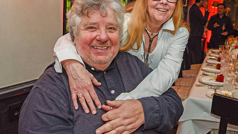 Michael Schanze im Mai 2023 mit seiner mittlerweile verstorbenen Frau Uschi K&ouml;hl.