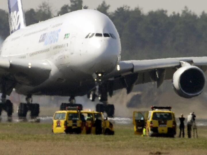 Bick auf den Riesen-Vogel: der Airbus A 380