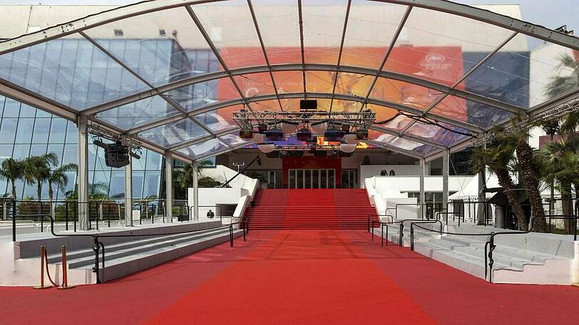 Der Eingang zum Film-Festivalpalast in Cannes