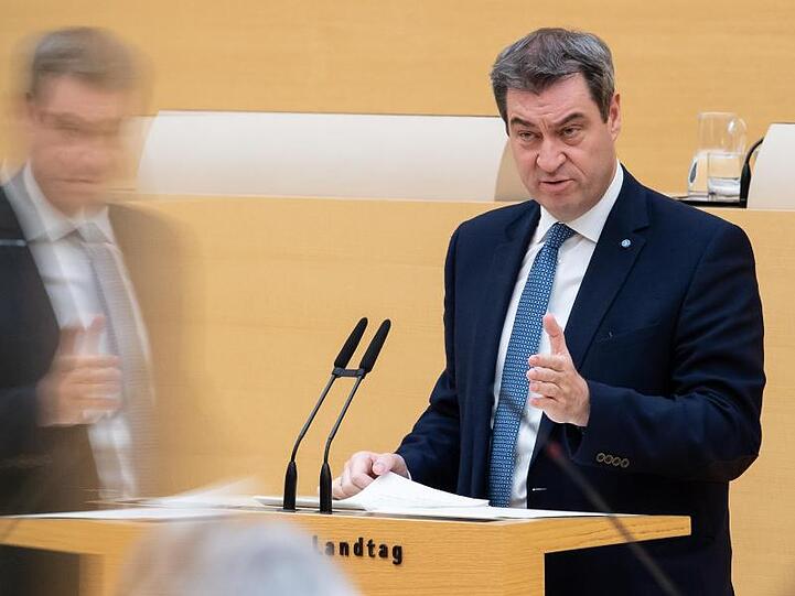 Markus Söder (CSU) spricht im bayerischen Landtag während einer Plenarsitzung. Foto: Sven Hoppe/dpa/Archivbild