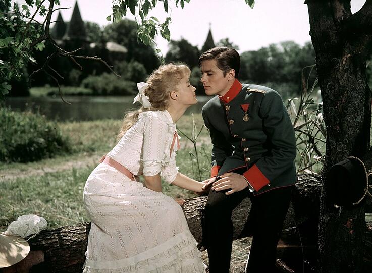 Beginn einer Liebe und Alain Delons Karriere: Mit Romy Schneider in "Christine" (1958).