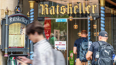 Der Ratskeller mitten am Marienplatz ist nicht nur von Touristen gut besucht. Das Lokal blickt auf eine jahrzehntelange Geschichte zurück.