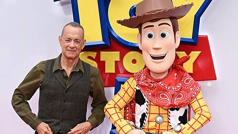 Tom Hanks mit seiner "Toy Story"-Figur Woody.