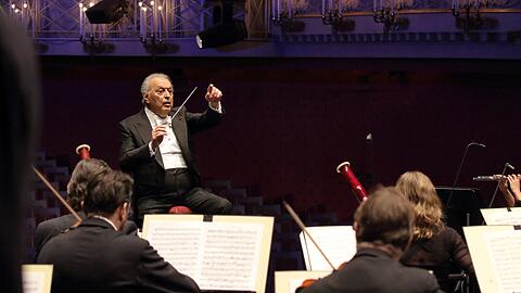 Zubin Mehta bei seinem vorerst letzten Konzert mit dem Bayerischen Staatsorchester im Februar 2021 im Nationaltheater.