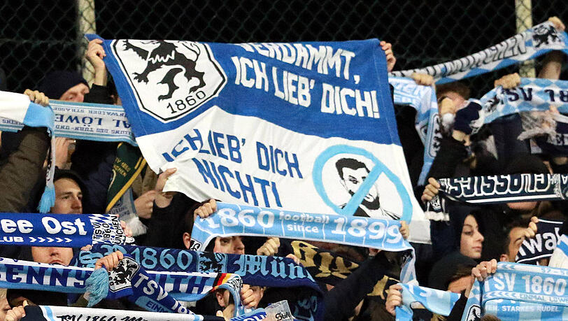 In Anlehnung an den Song von Matthias Reim: das Protest-Banner gegen Hasan Ismaik.