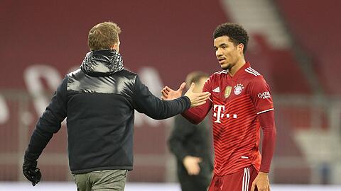 Julian Nagelsmann (li.) schwärmt von Nachwuchshoffnung Malik Tillman.