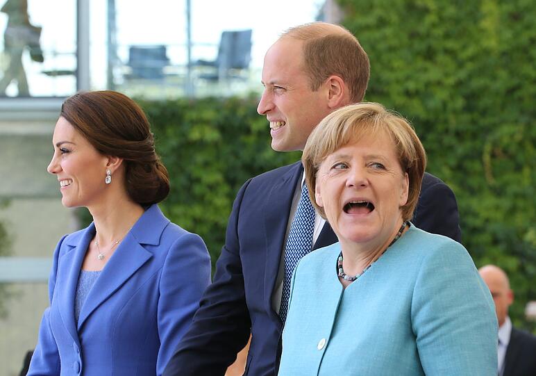 Die britischen Royals bei der Ankunft in Berlin