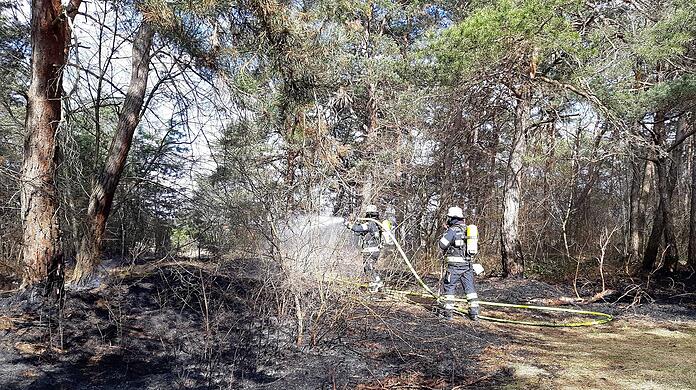 Am Dienstag brannte eine große Fläche auf der südlichen Fröttmaninger Heide.