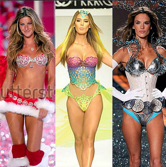 Carmen hat sich selbst schon einmal auf Instagram in die Mitte von Gisele Bündchen (l.) und Alessandra Ambrosio (r.) montiert.