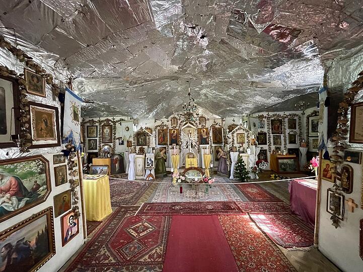 Üppig geschmückt war die Basilika.