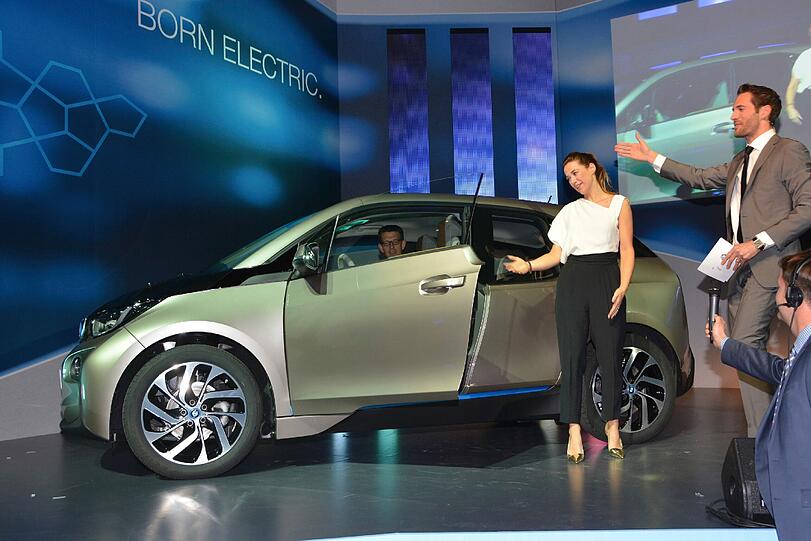 Promis bei der i3-Premiere von BMW