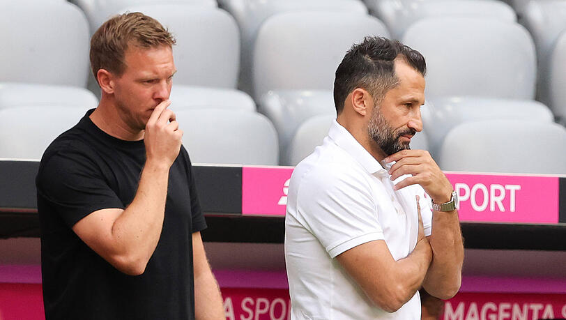Trainer Julian Nagelsmann und Sportvorstand Hasan Salihamidzic