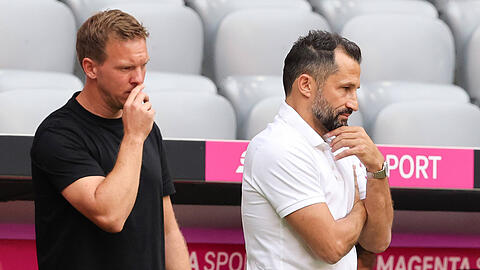 "Irgendwann musst du ins Risiko gehen": Trainer Julian Nagelsmann (links) erhöht den Druck auf Sportvorstand Hasan Salihamidzic.