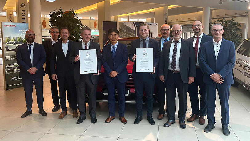 Besuch von Honda Deutschland Präsident Yasushi Endo bei Häusler in der Landsberger Straße im Juni 2022. Besuch von Honda Deutschland Präsident Yasushi Endo bei Häusler in der Landsberger Straße im Juni 2022.